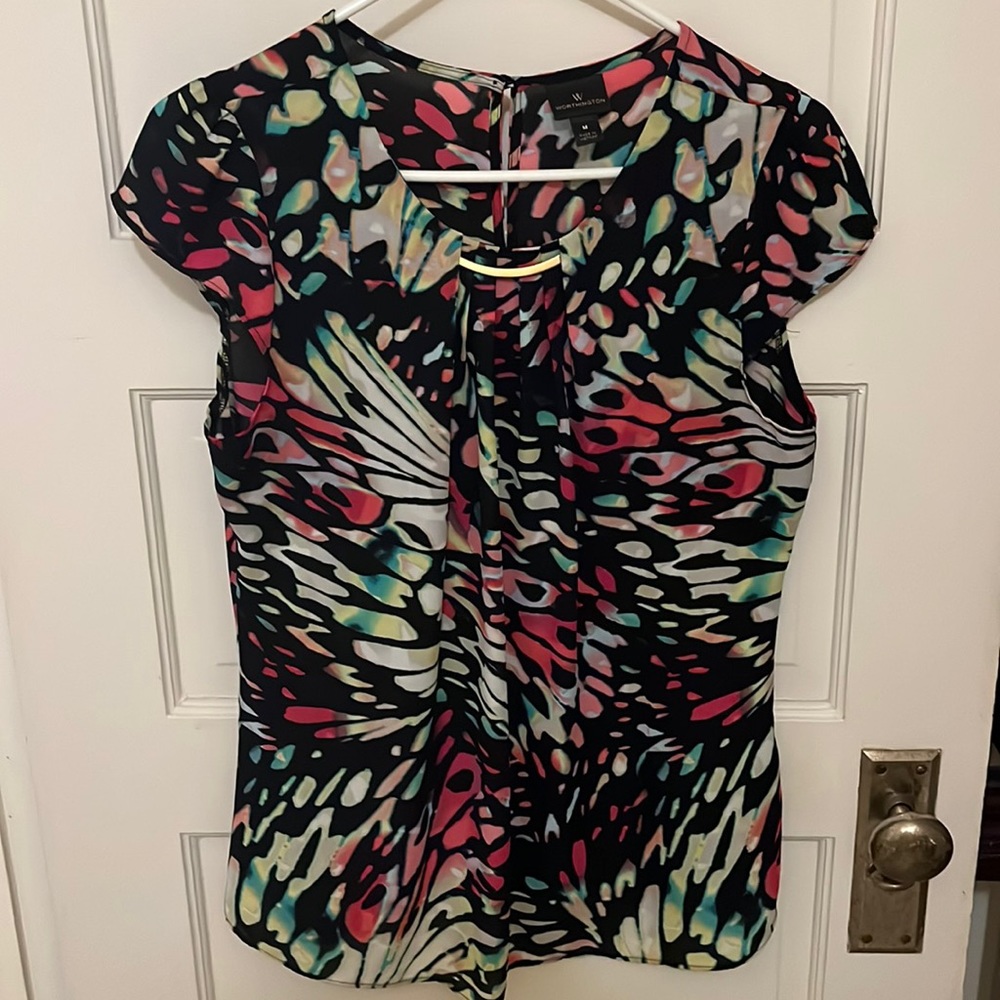 Worthington, Cap sleeve shirt, size M